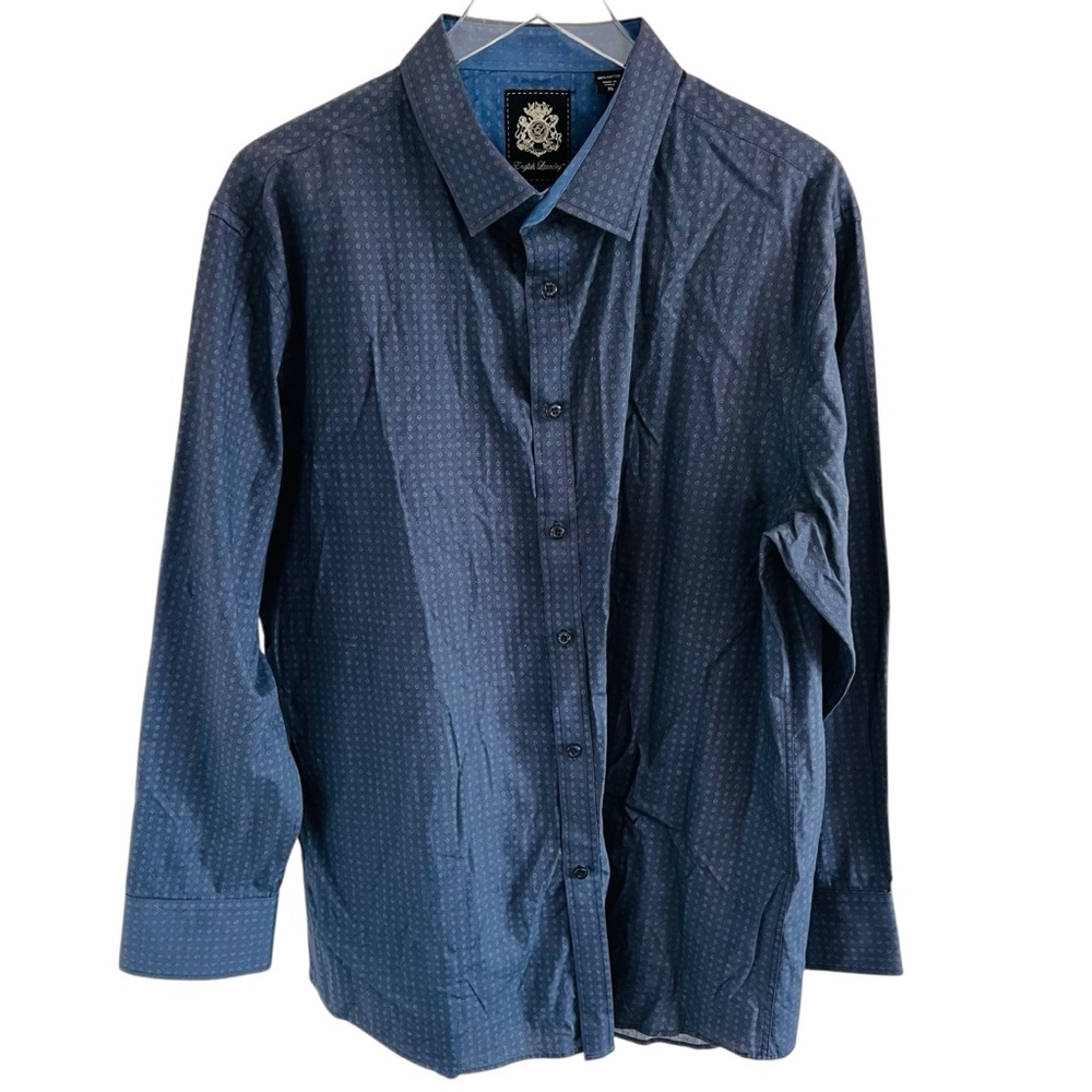 English Laundry Navy Patterned Button-Down Shirt